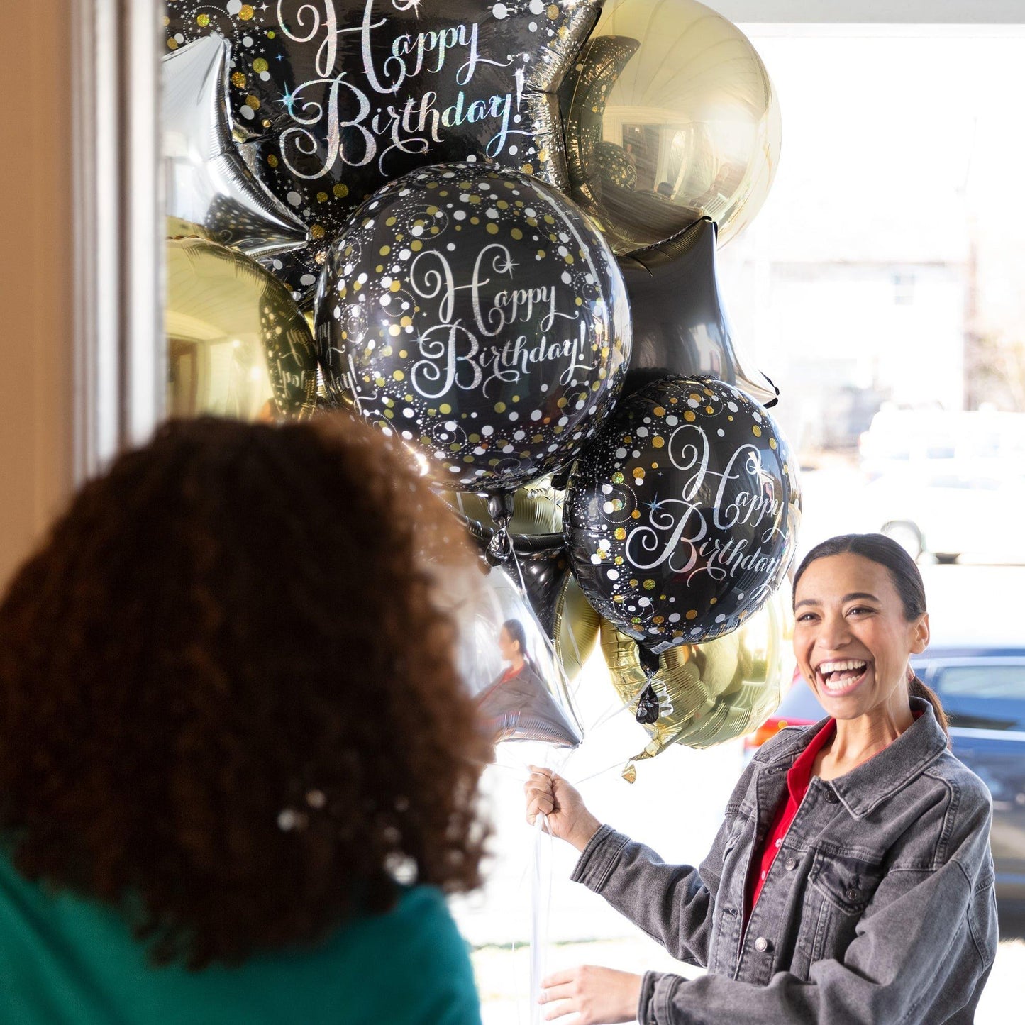master-Premium Sparkling Celebration Birthday Foil Balloon Bouquet, 8pc-951473
