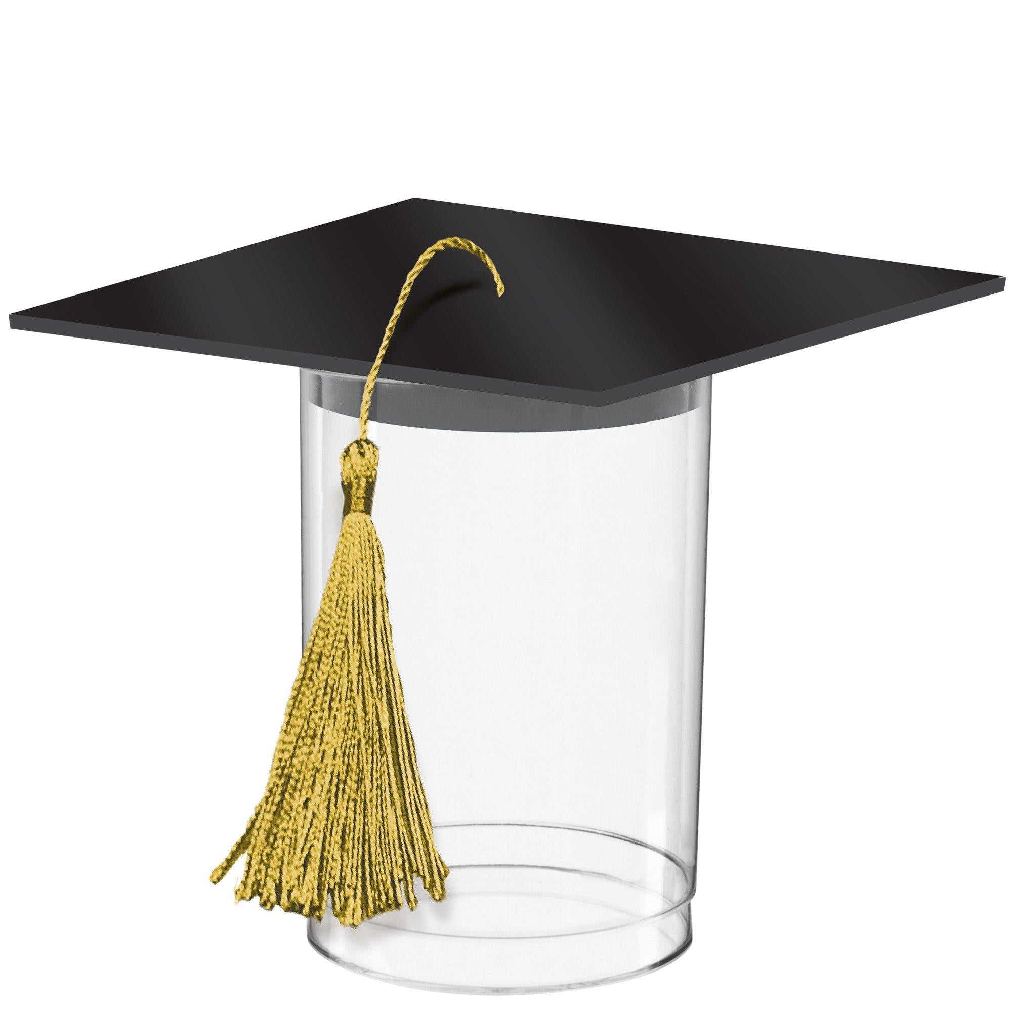 Mortarboard Grad Cap Plastic Treat Container, 14oz - Graduation | Party ...