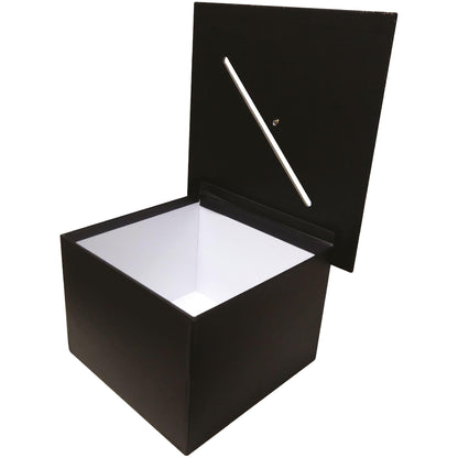Black, Silver, & Gold Grad Cap Card Box, 8in x 5.83in