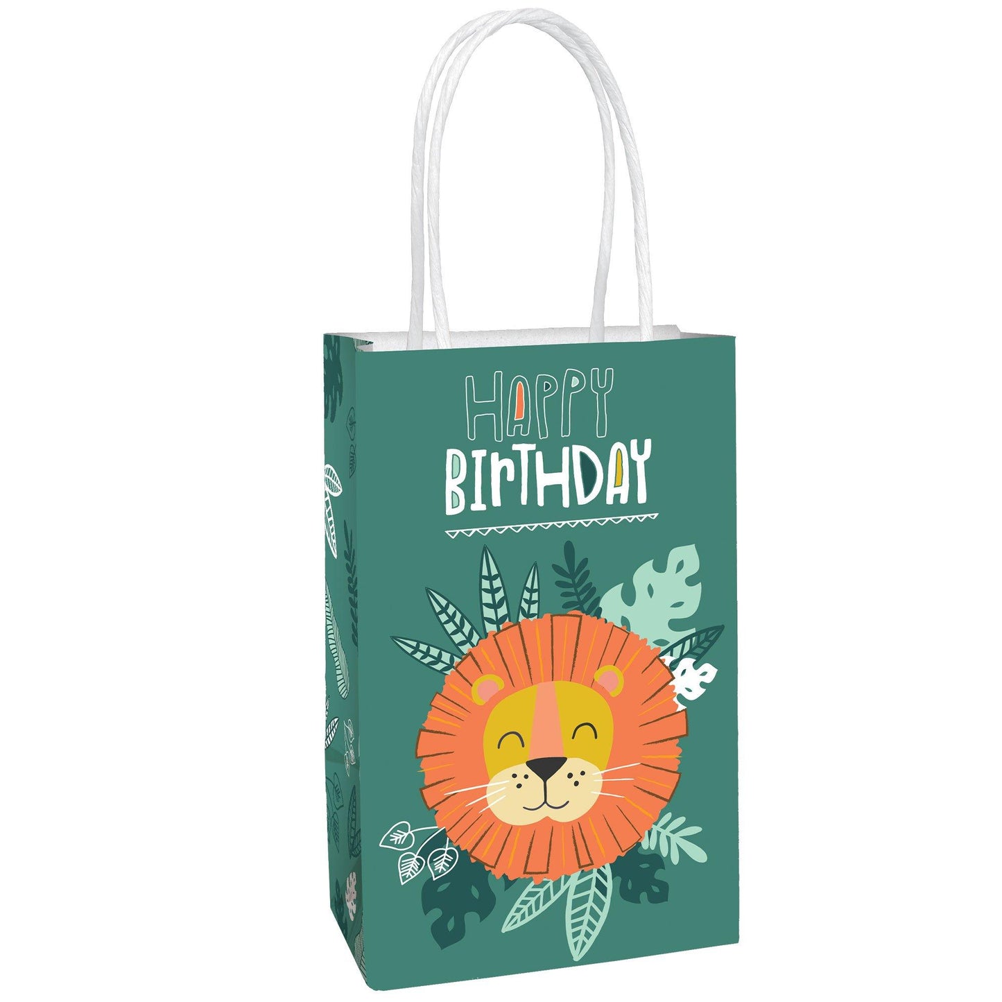 master-Get Wild Jungle Kraft Favor Bags, 5in x 8.25in, 8ct-954717