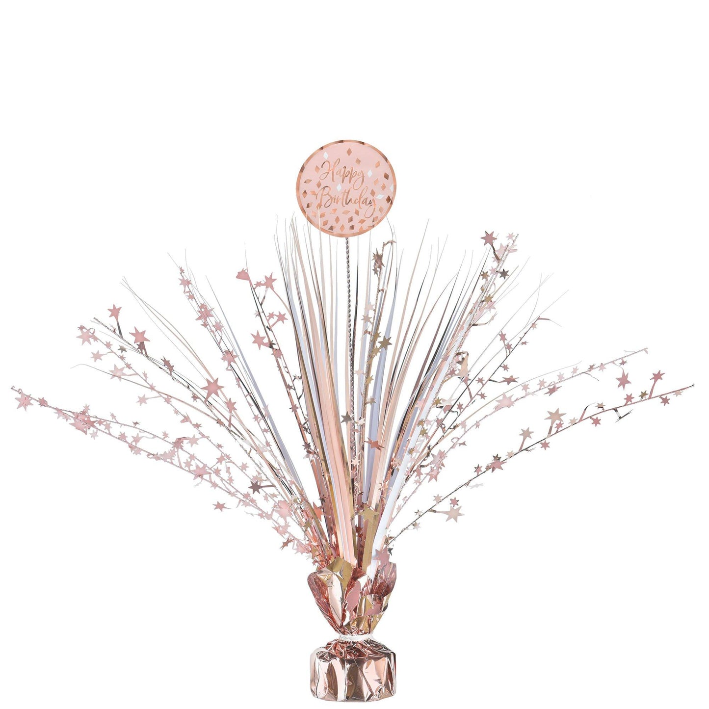 master-Metallic Blush Birthday Spray Centerpiece, 18in-956916