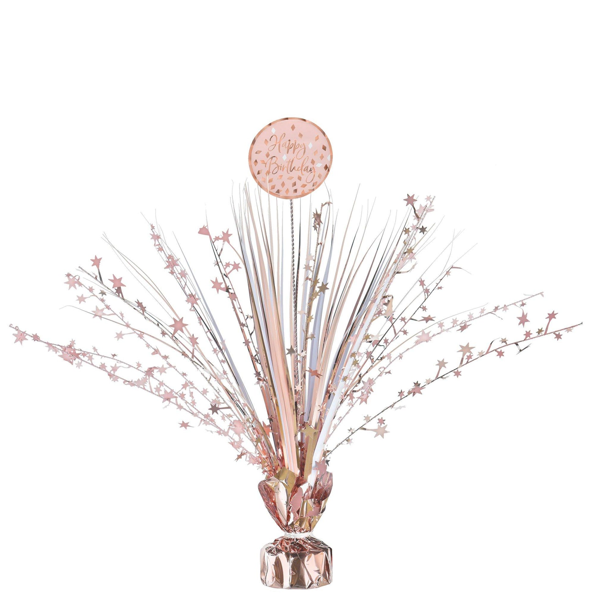 Metallic Blush Birthday Spray Centerpiece, 18in