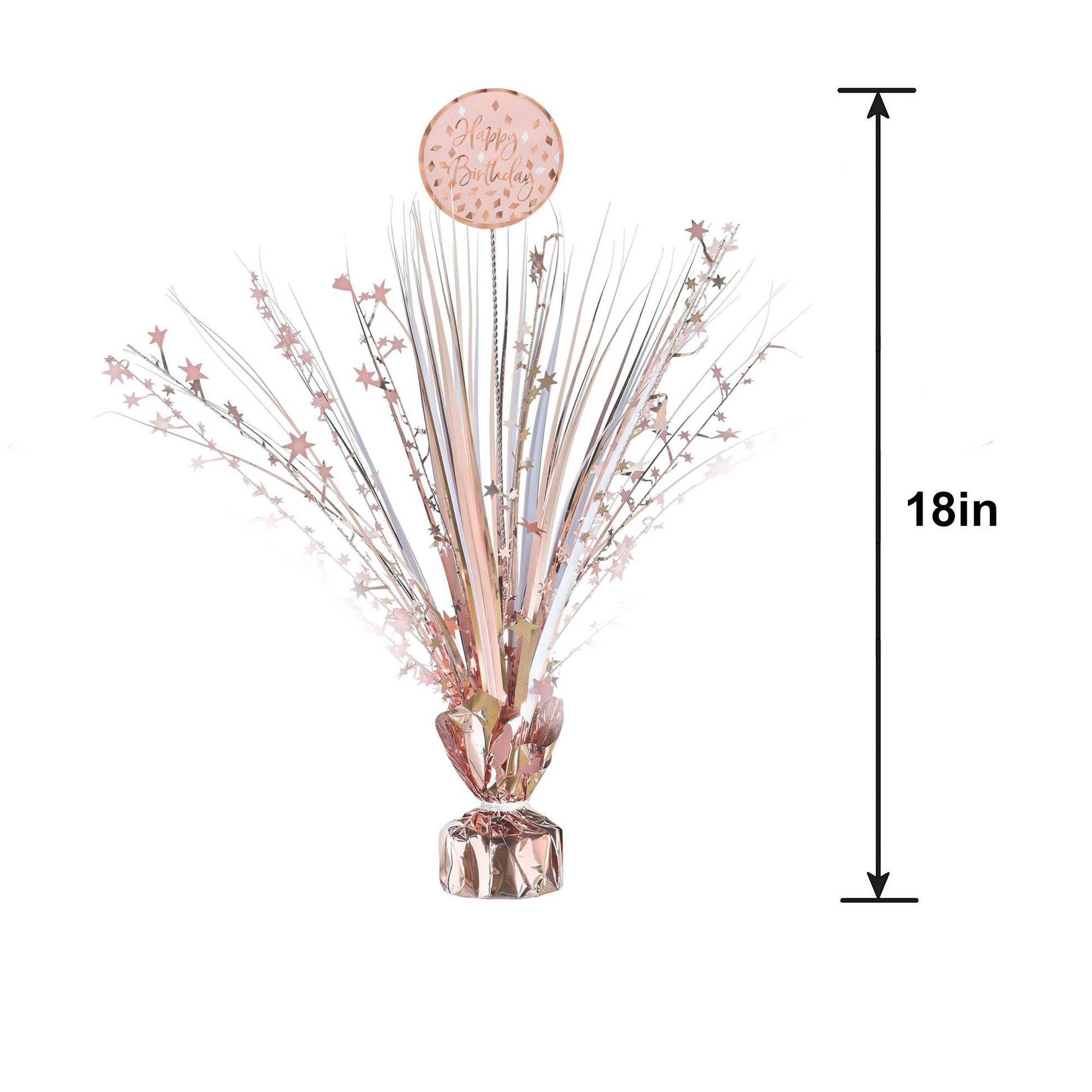Metallic Blush Birthday Spray Centerpiece, 18in
