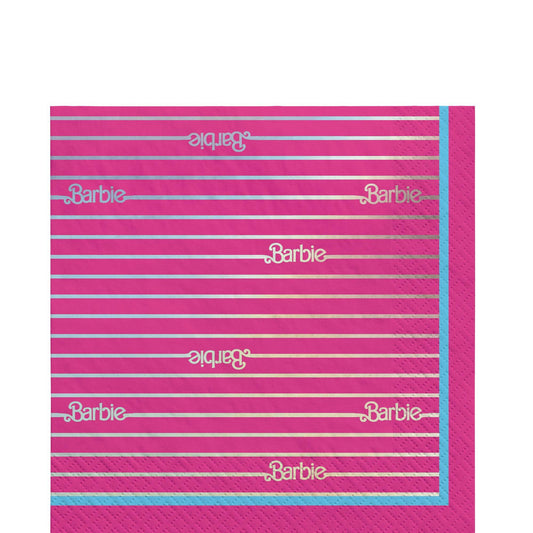 Metallic Malibu Barbie Paper Lunch Napkins, 6.5in, 16ct