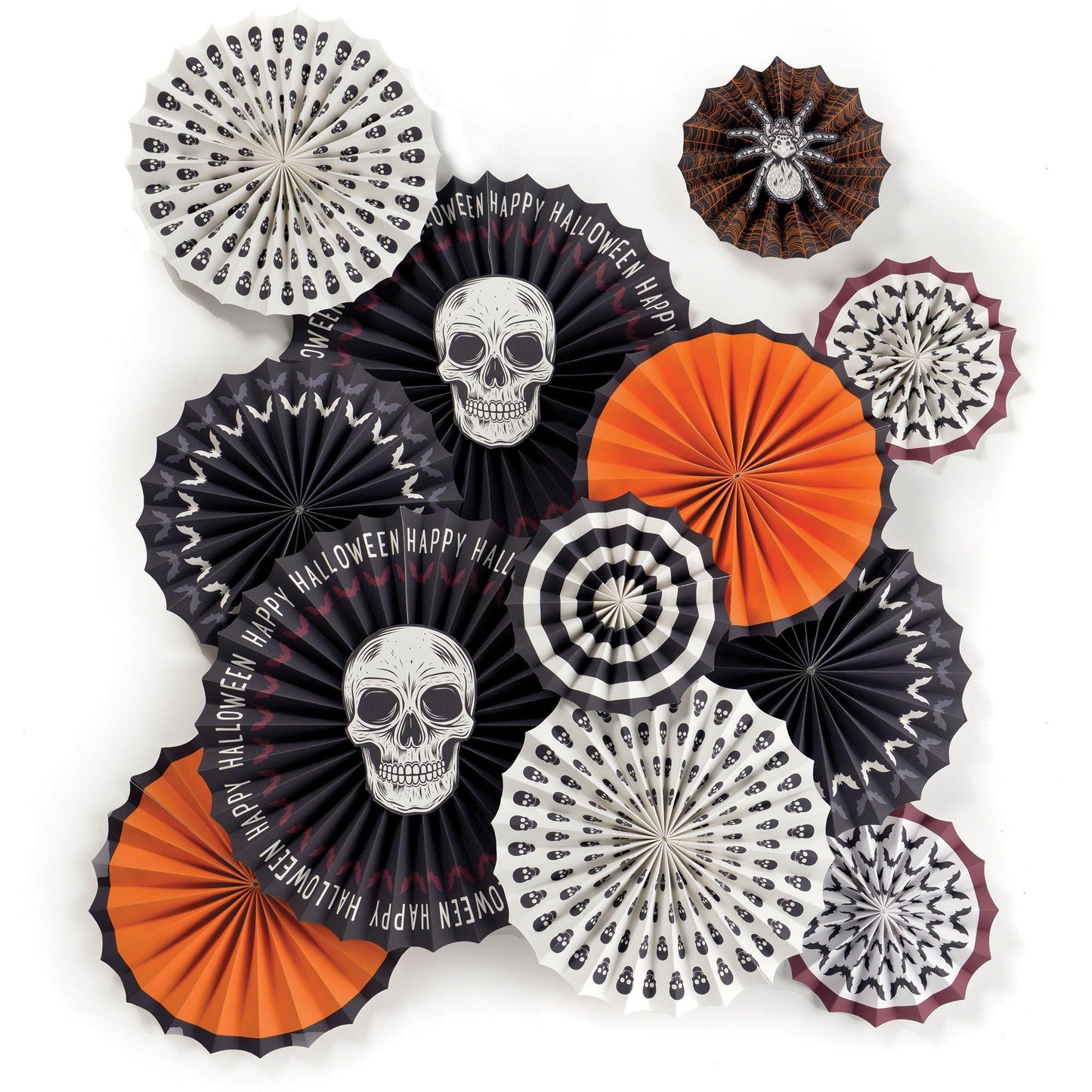 master-Wicked Hauntings Paper Fan Decorating Kit, 15pc-964364