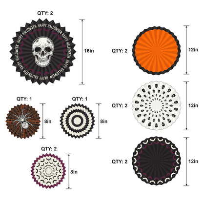 Wicked Hauntings Paper Fan Decorating Kit, 15pc