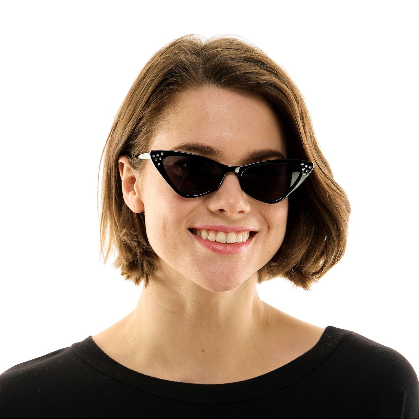 master-Black Cat Eye Sunglasses-967198