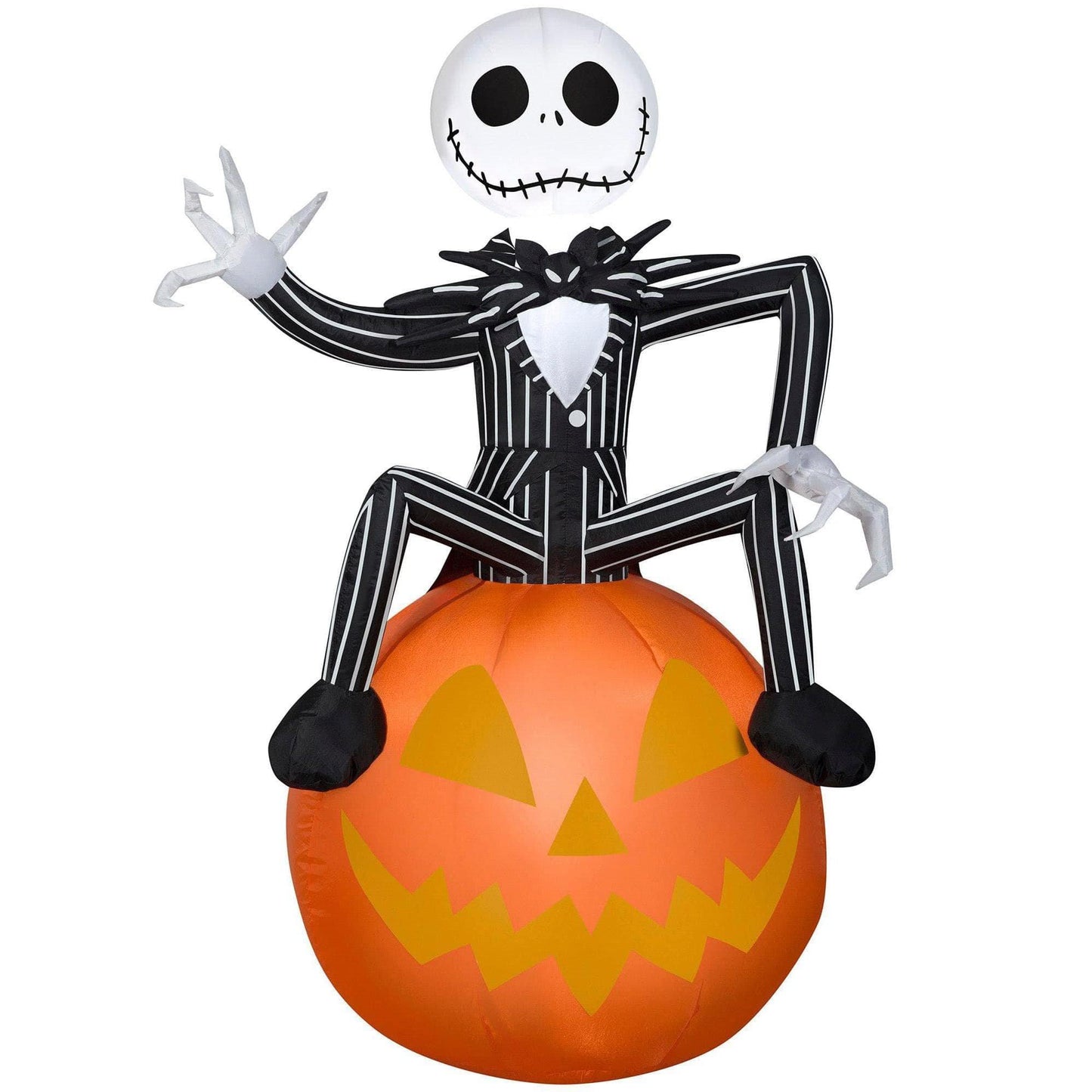 master-3.5 Foot The Nightmare Before Christmas Jack Skellington's Pumpkin Light Up Halloween Inflatable Lawn Decoration-967537