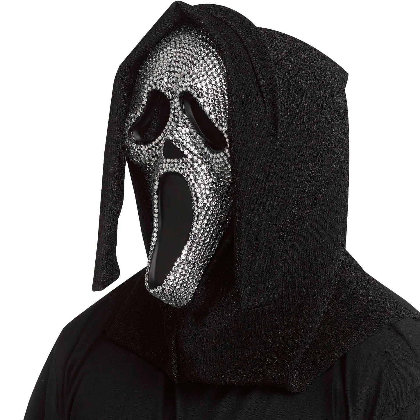 master-Ghostface Bling Plastic & Fabric Hooded Face Mask - Scream-969239