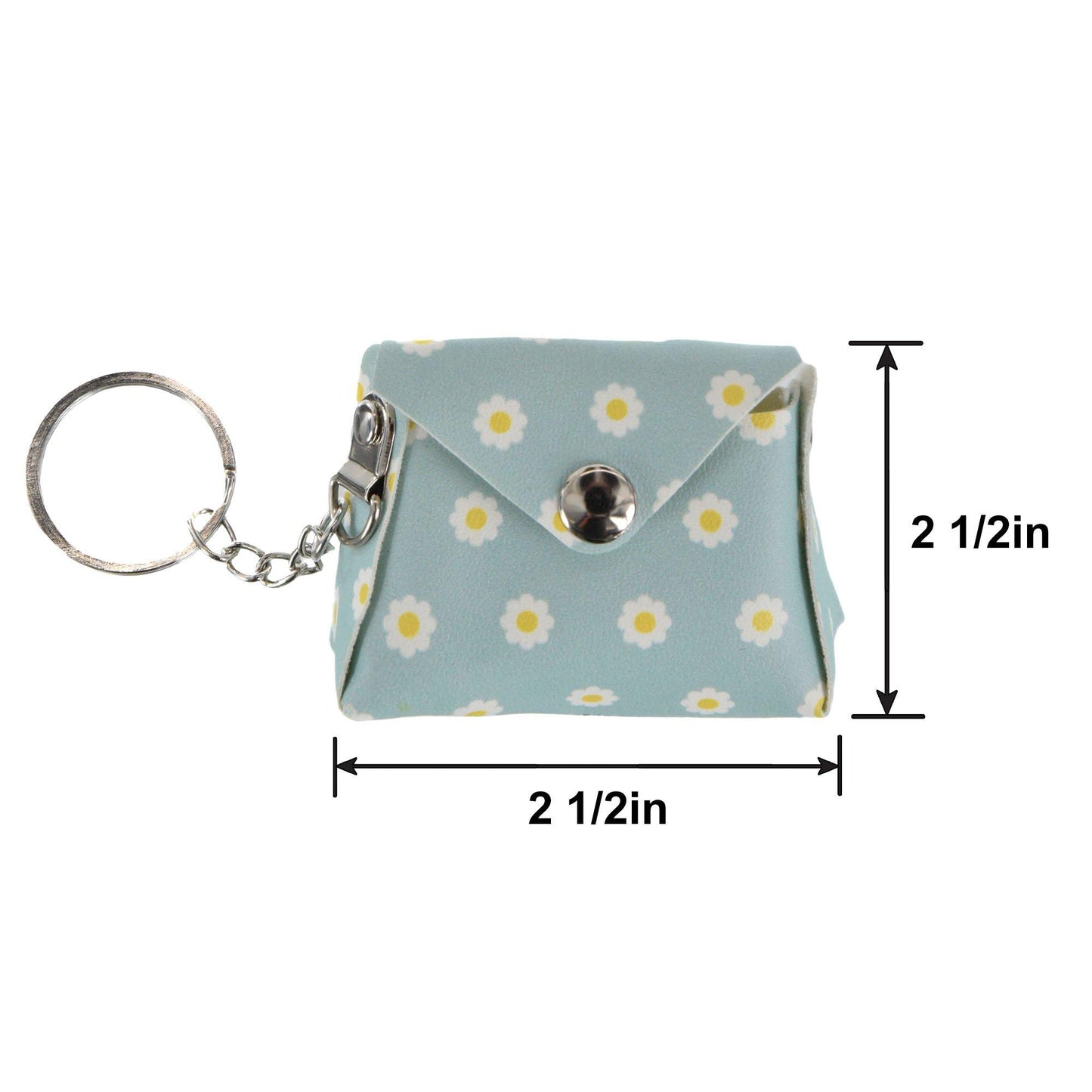 master-Daisy & Rainbow Mini Purse Keychains, 8ct-969356