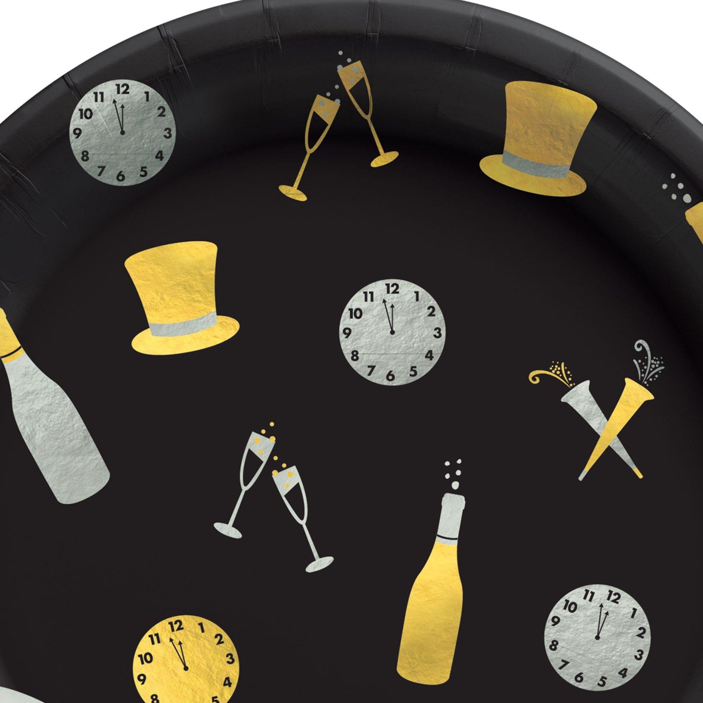 master-Bubbly This Way New Year's Eve Paper Dessert Plates, 6.5in, 50ct-969440
