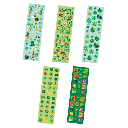St. Patrick's Day Stickers, 10 Sheets, 175ct