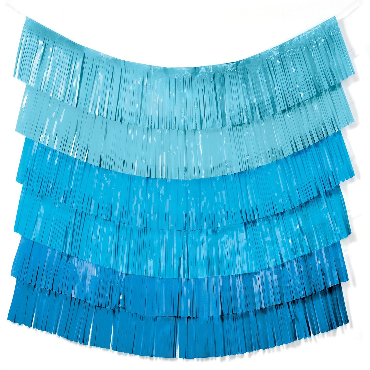 master-Blue Plastic Fringe Banner Backdrop, 5ft x 7.3ft - Pool Party-972576