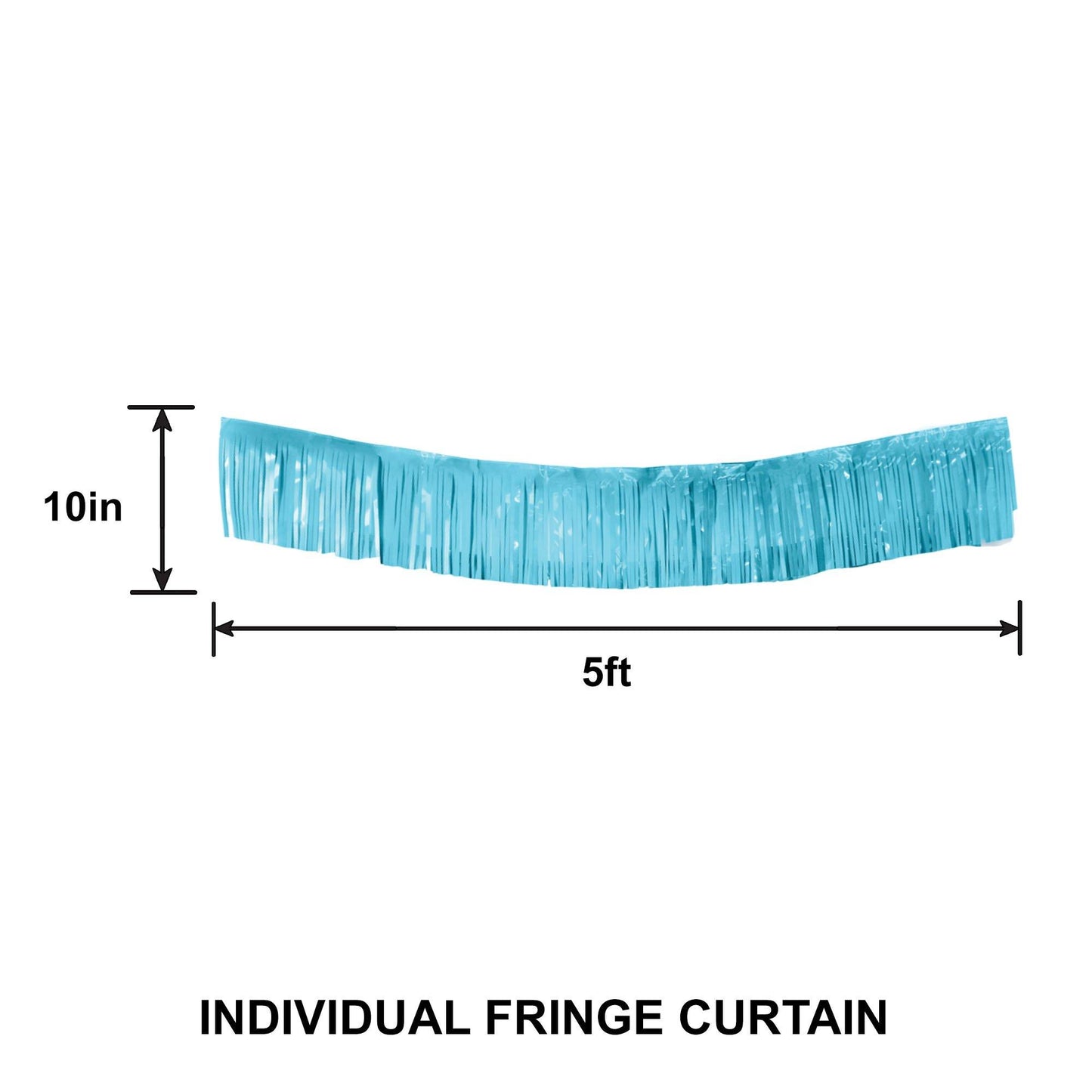 master-Blue Plastic Fringe Banner Backdrop, 5ft x 7.3ft - Pool Party-972576