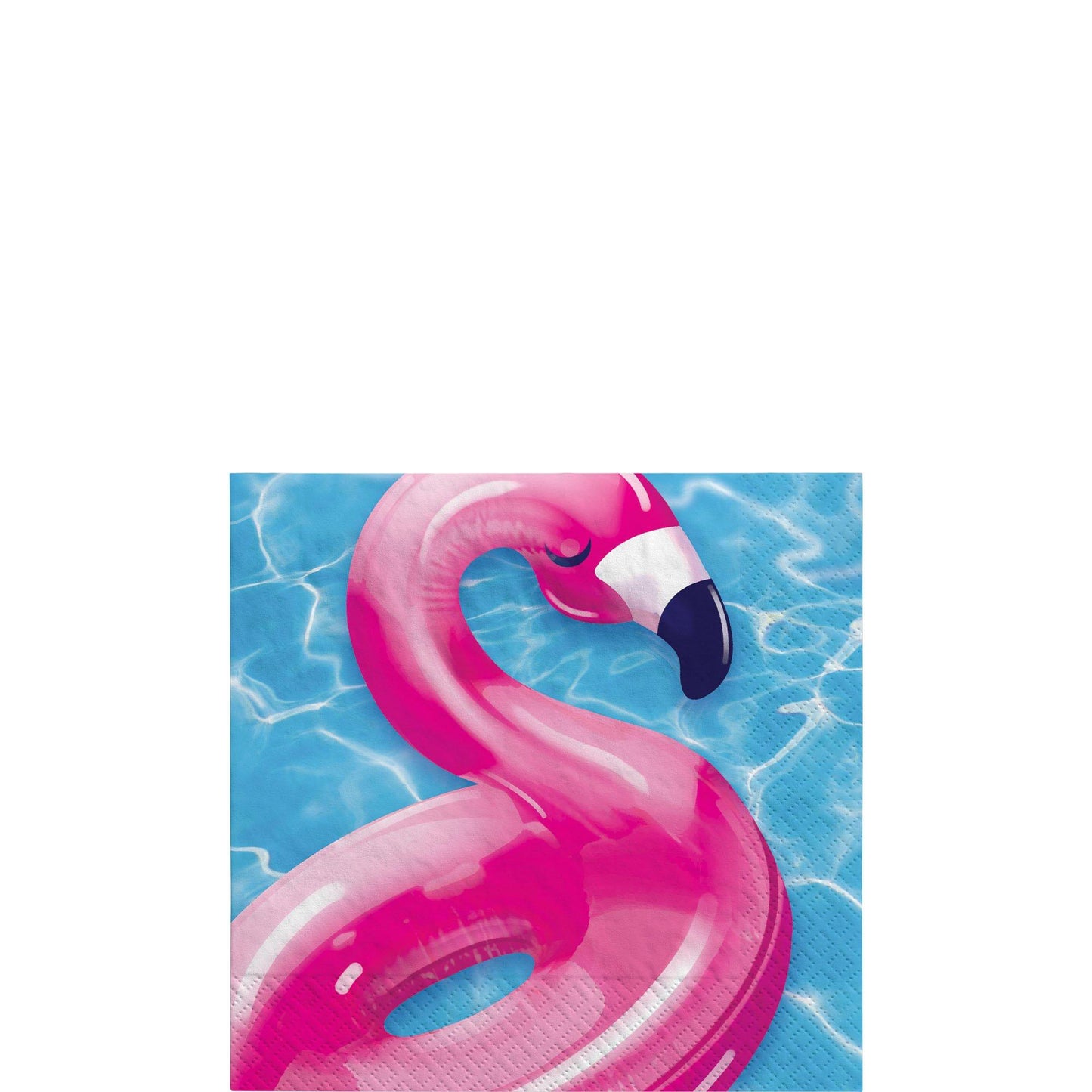 master-Cool Pool Flamingo Paper Beverage Napkins, 5in, 40ct-974451