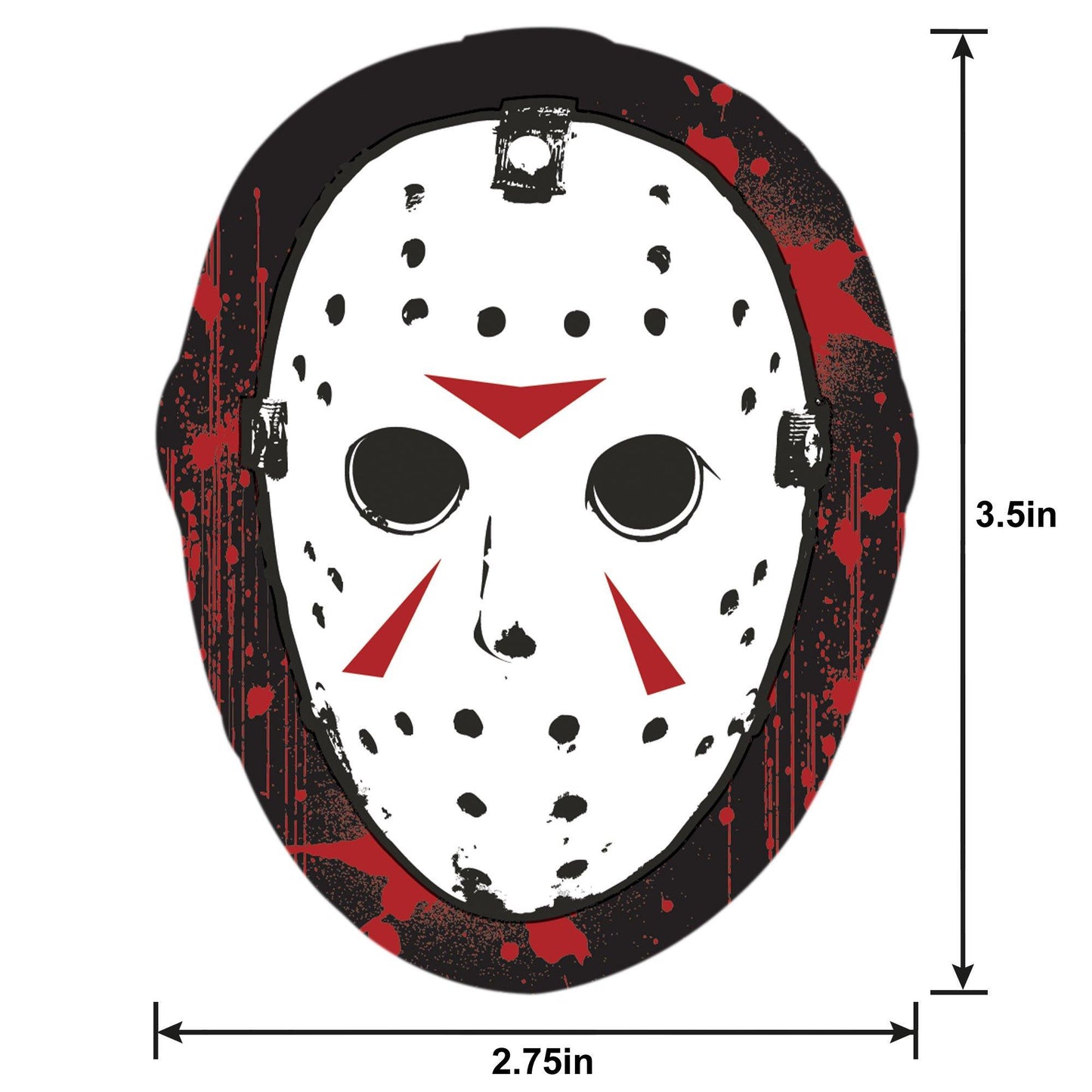 master-Jason Mask Sticker, 2.8in x 3.5in - Friday the 13th-976246
