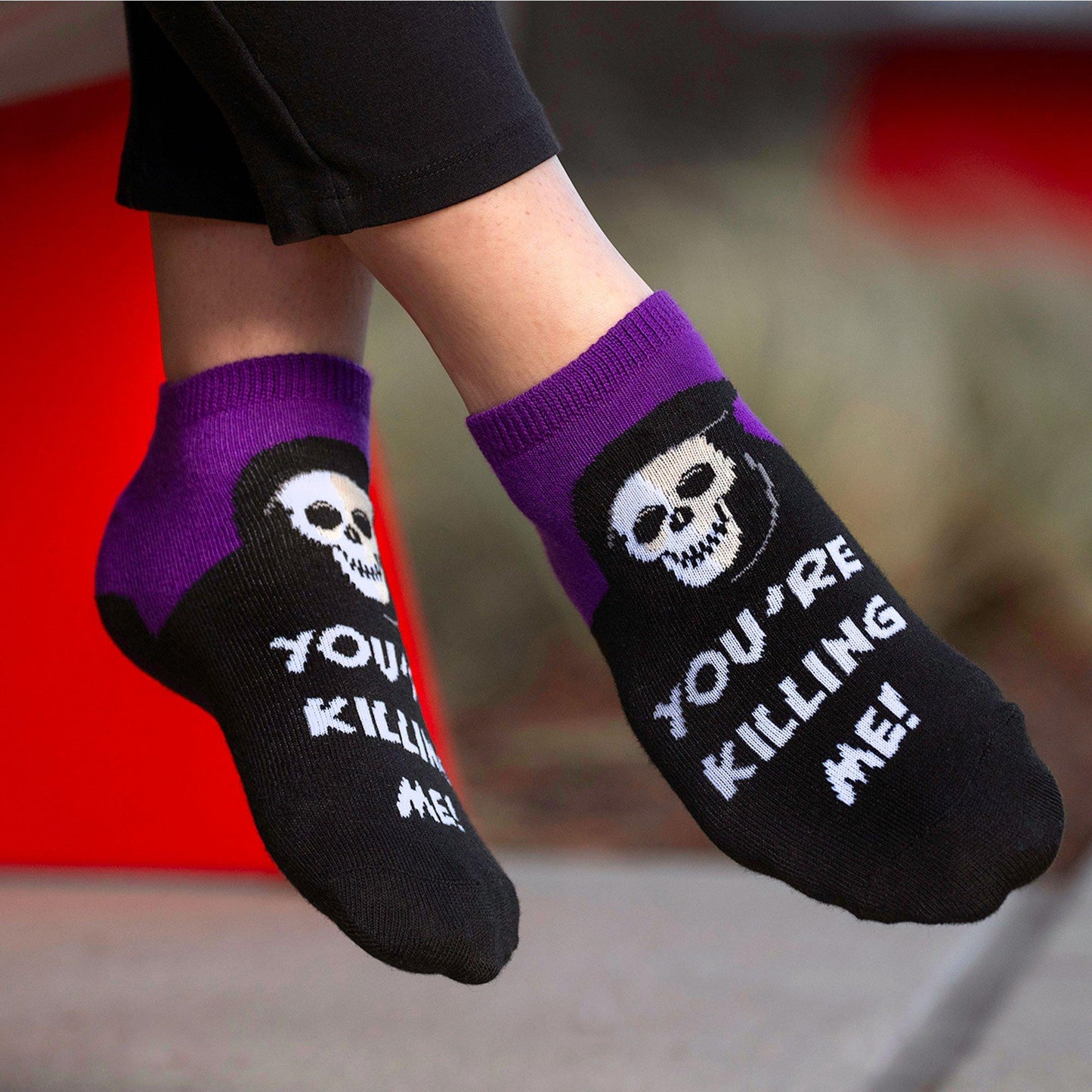 master-You're Killing Me Halloween Ankle Socks-978378