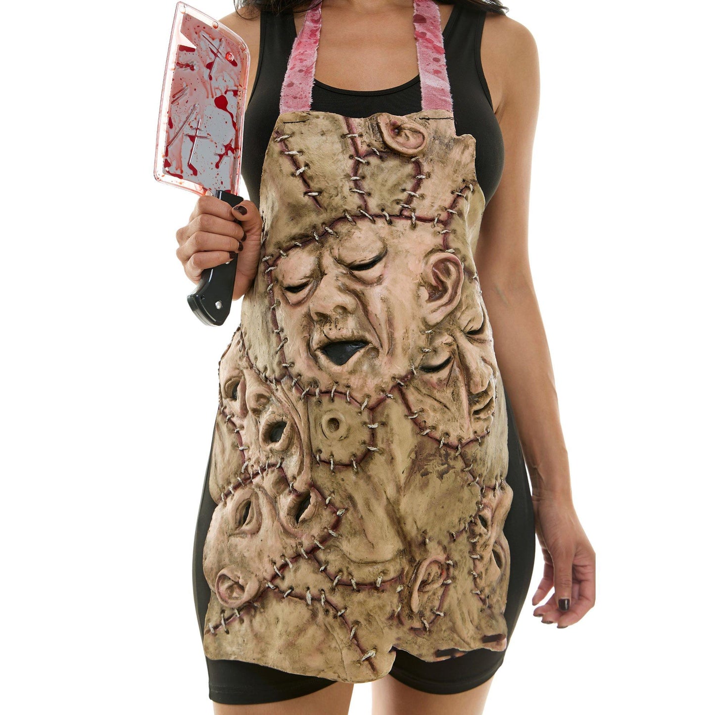 master-3D Gory Faces Latex Apron-978552