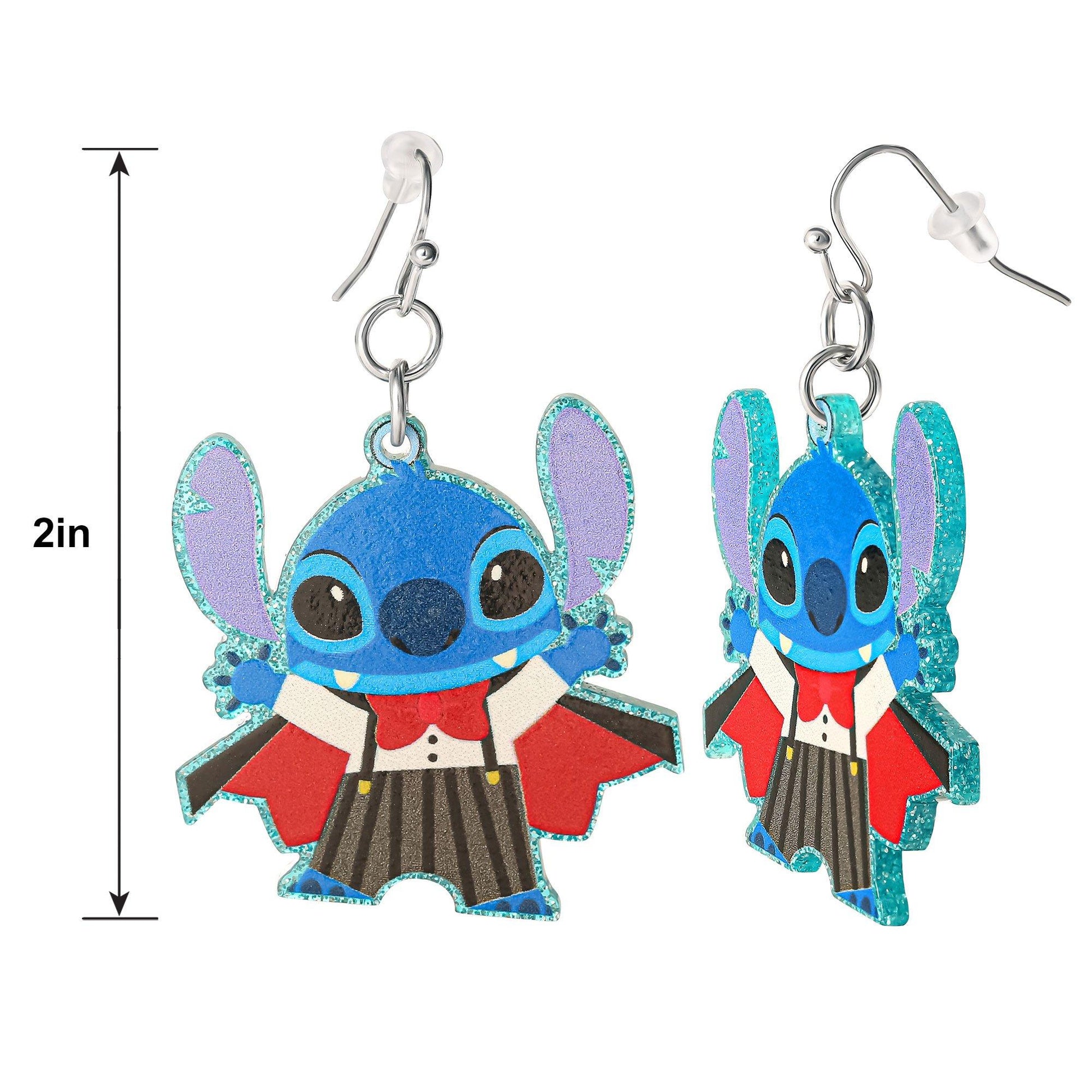 Vampire Stitch Halloween Dangle Earrings - Disney Lilo & Stitch