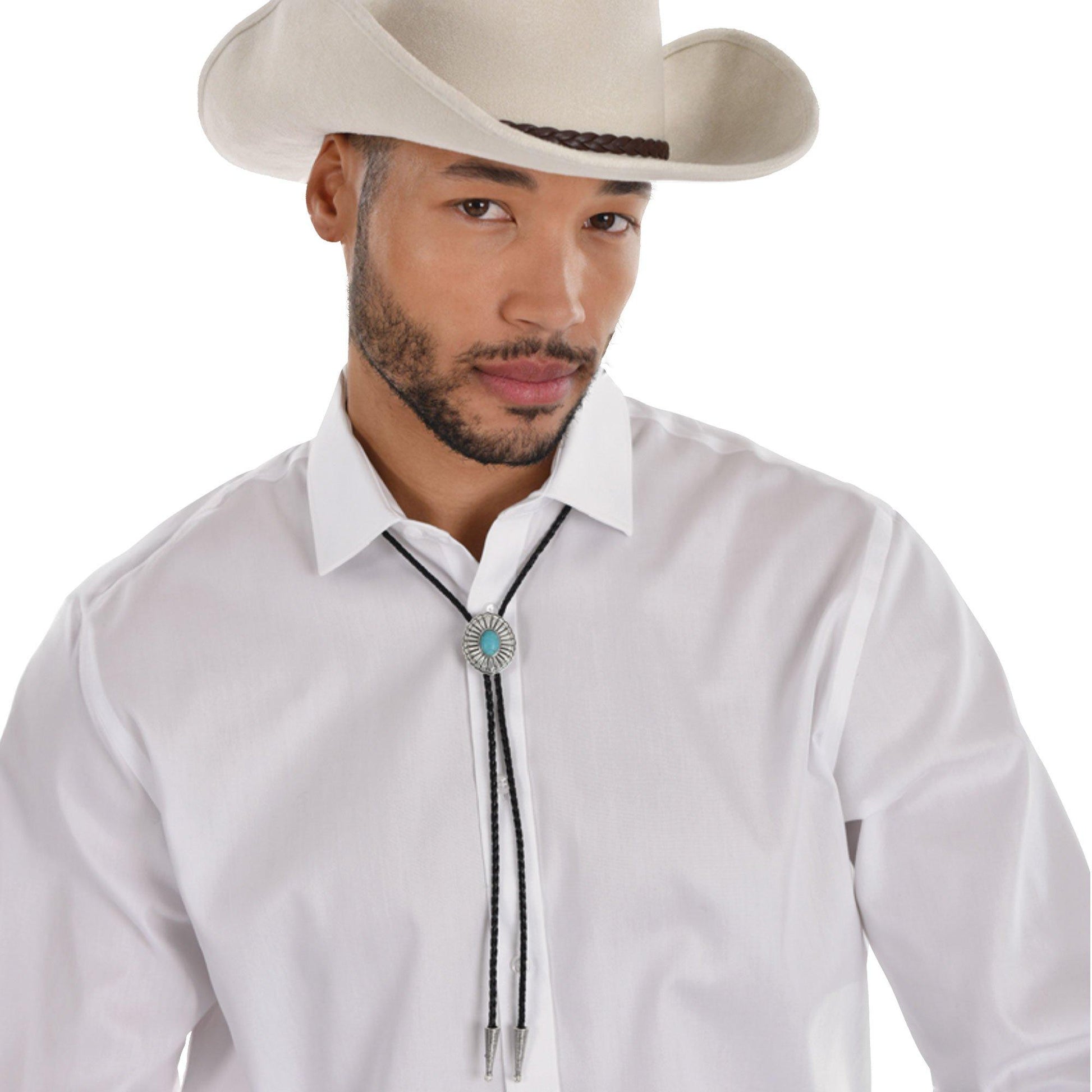 Western Faux Turquoise Bolo Tie