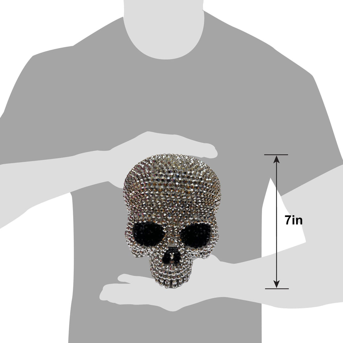Rhinestone Skull Decoration, 7in x 5in - Decorations | Party City