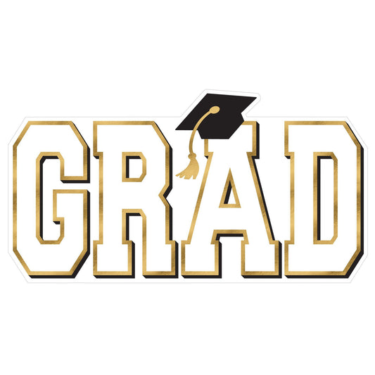 White Giant Graduation Cutout, 28in x 15in