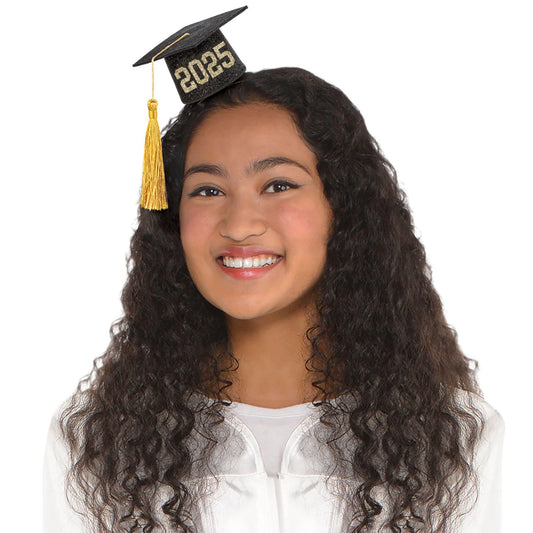 2025 Grad Cap Hair Clip, Black