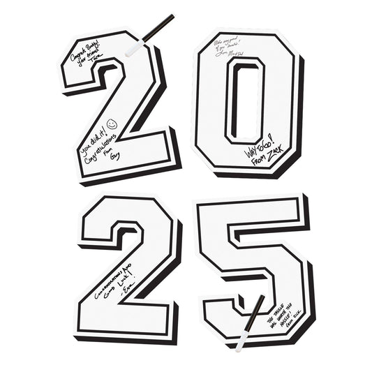 2025 Autograph Number Cutouts, 4 ct