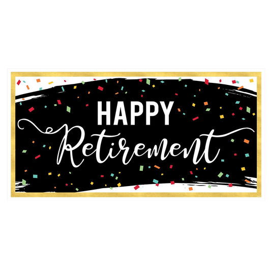 Retired Confetti Banner, 65in