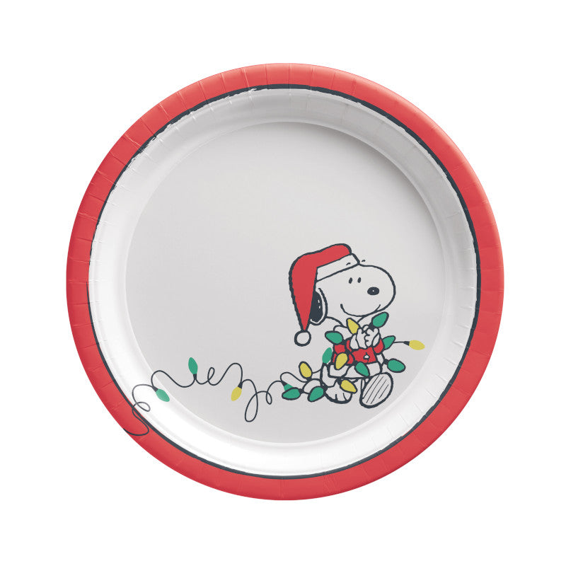 Peanuts Christmas Dessert Plates, 8ct - Christmas Party Decorations ...