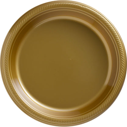 Plastic Dinner Plates, 10.25in, Assorted Colors, Multiple Counts