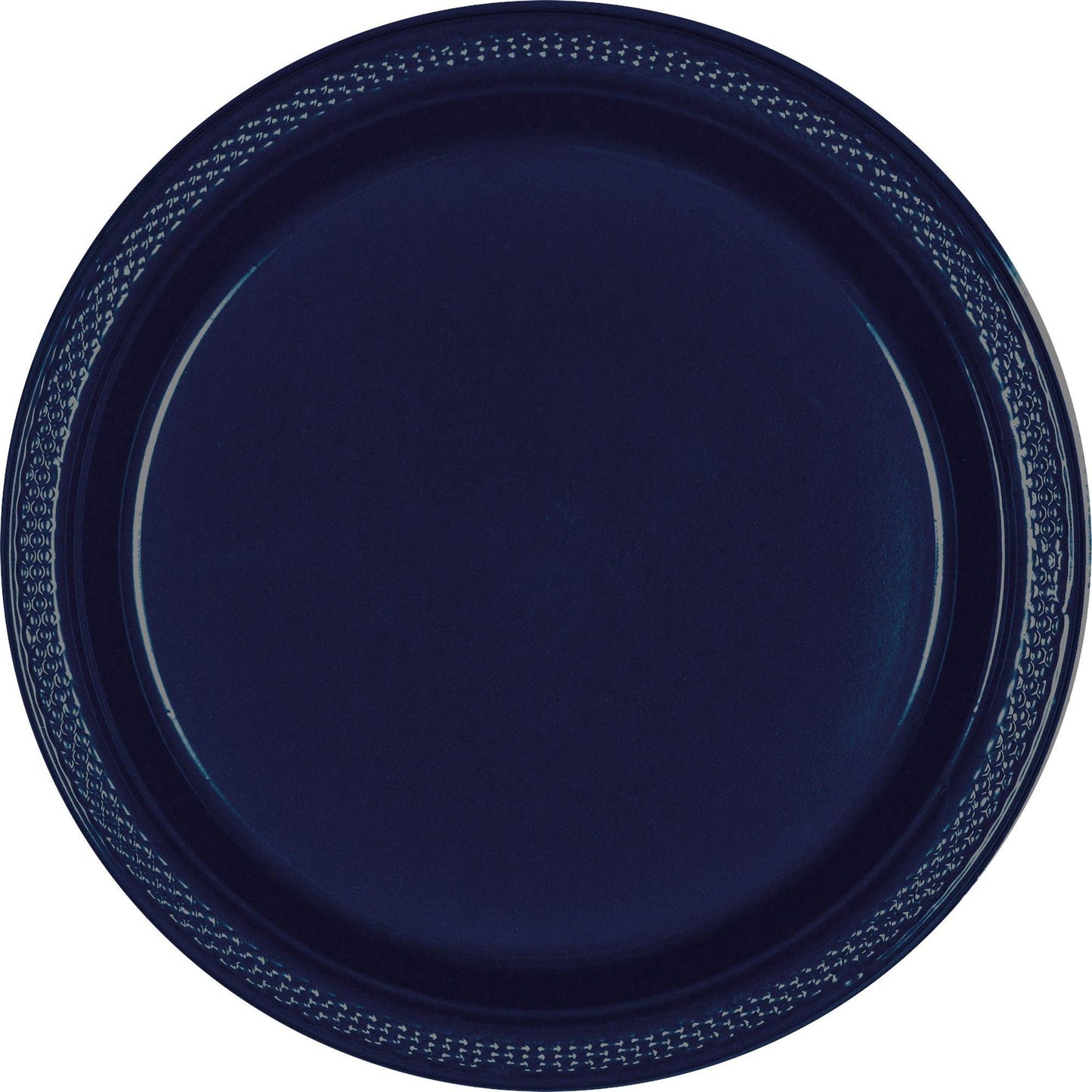 variant-True Navy Blue Plastic Dinner Plates, 10.25in, 50ct-850195