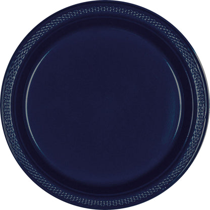 Plastic Dinner Plates, 10.25in, Assorted Colors, Multiple Counts