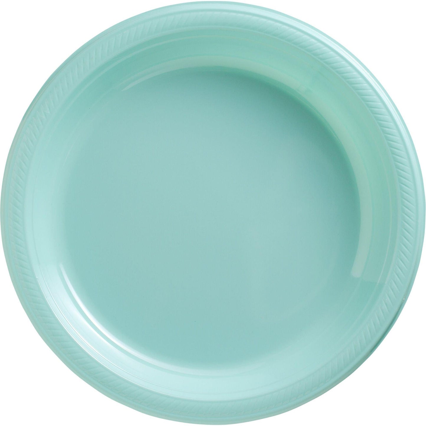 variant-Robin's Egg Blue Plastic Dinner Plates, 10.25in, 50ct-430563