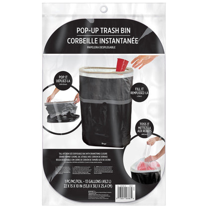 Pop-Up Trash Bin, Assorted Colors