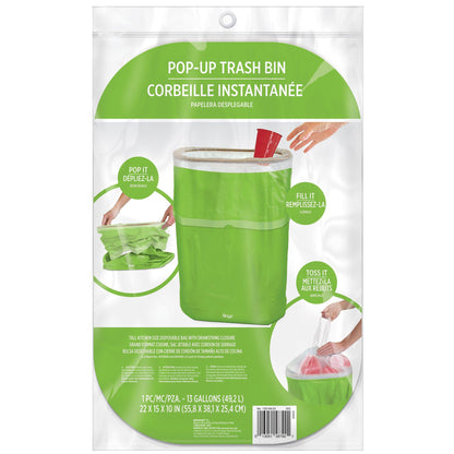 Pop-Up Trash Bin, Assorted Colors