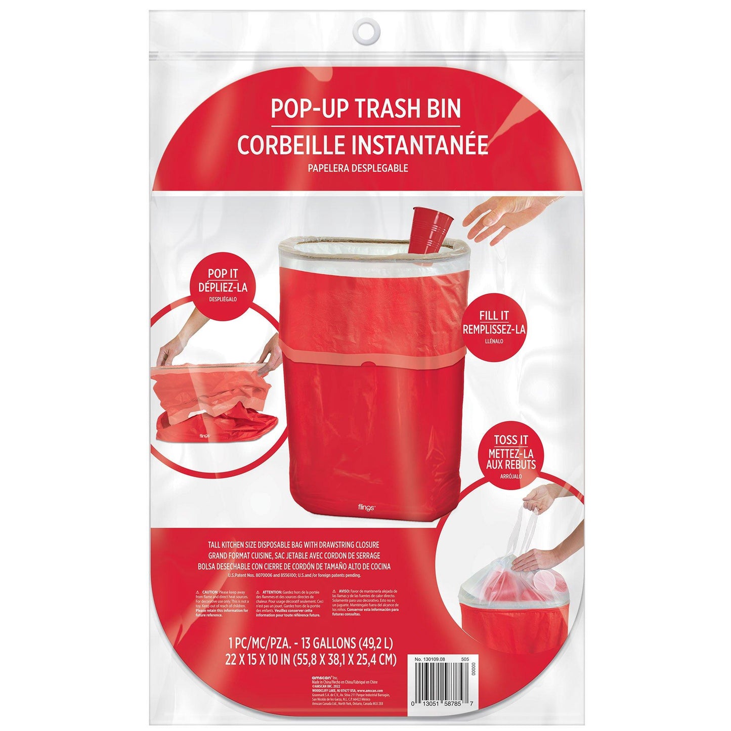 variant-Red Pop-Up Trash Bin-660693