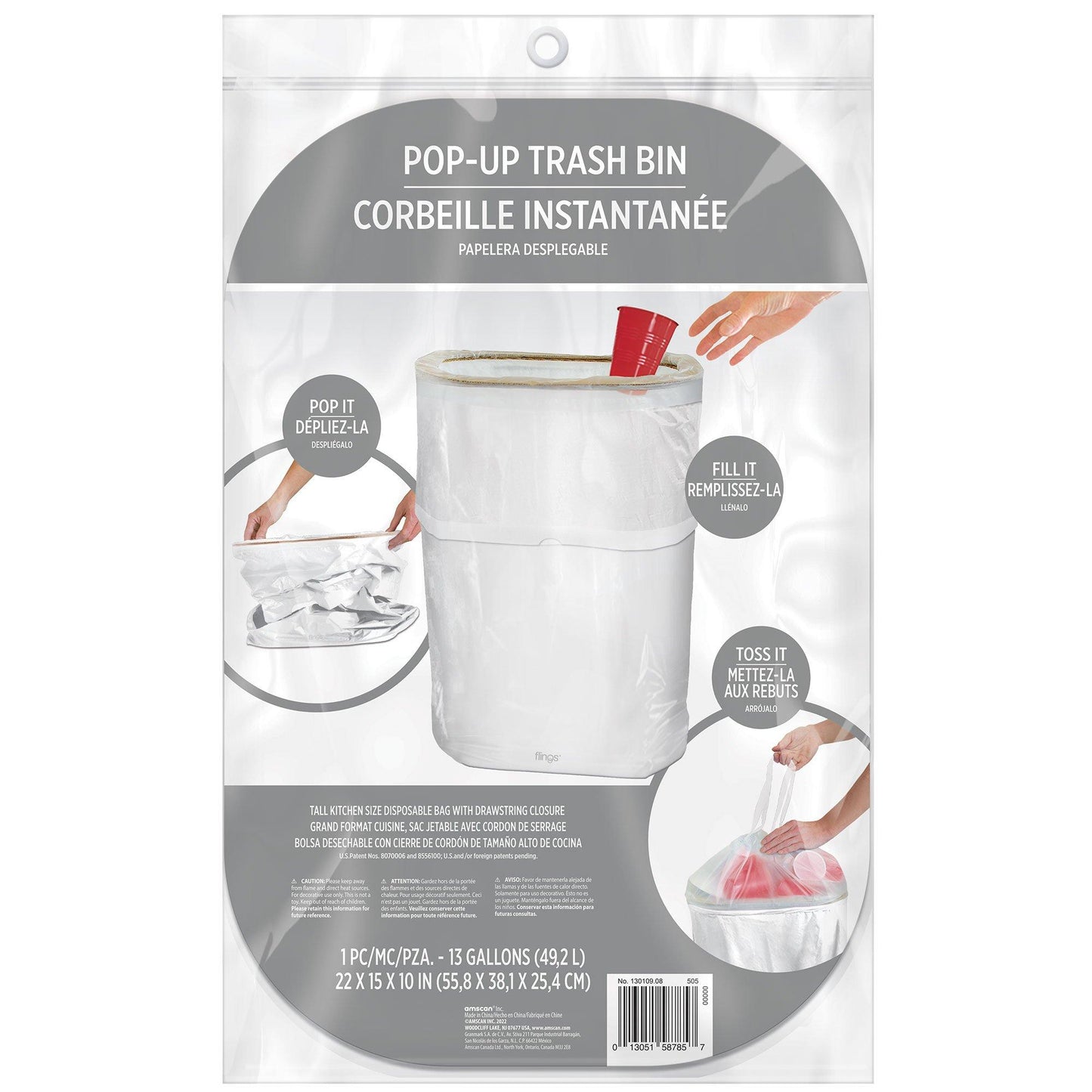 variant-White Pop-Up Trash Bin-660691