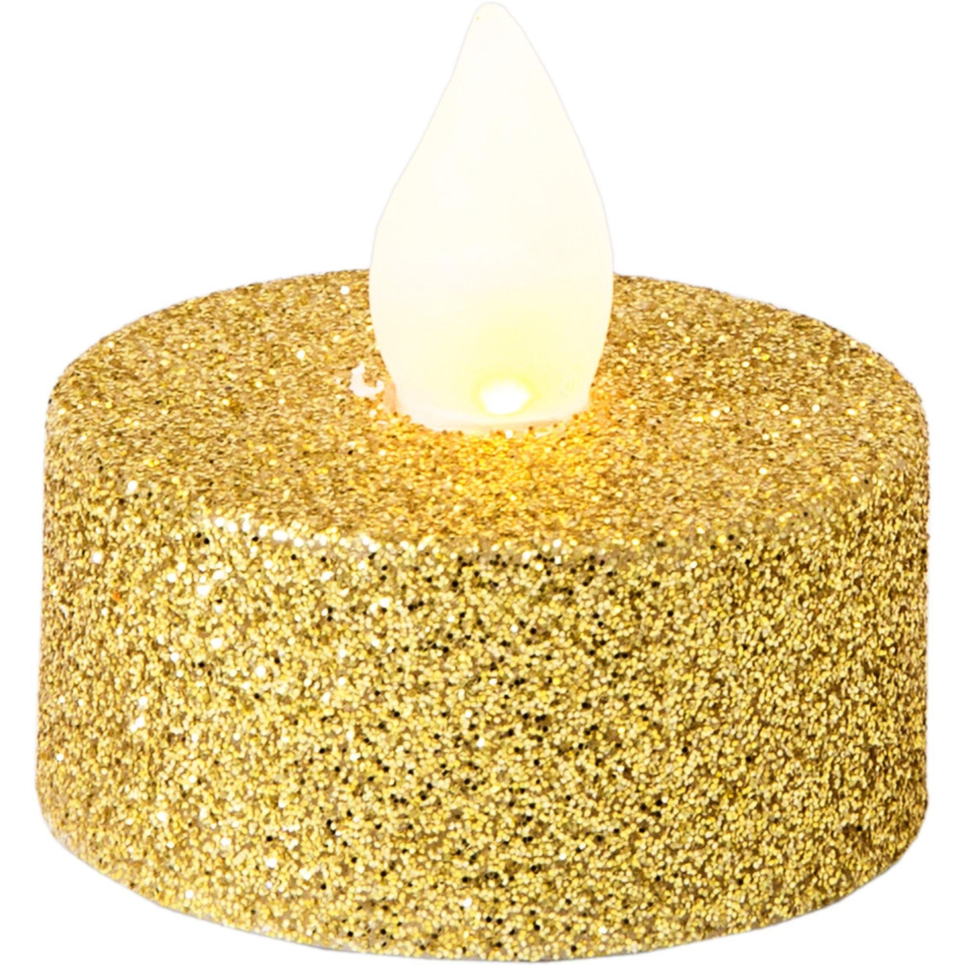 Glitter Tealight Flameless LED Candles, 10ct, Assorted Colors