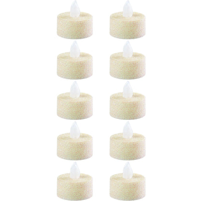 Glitter Tealight Flameless LED Candles, 10ct, Assorted Colors