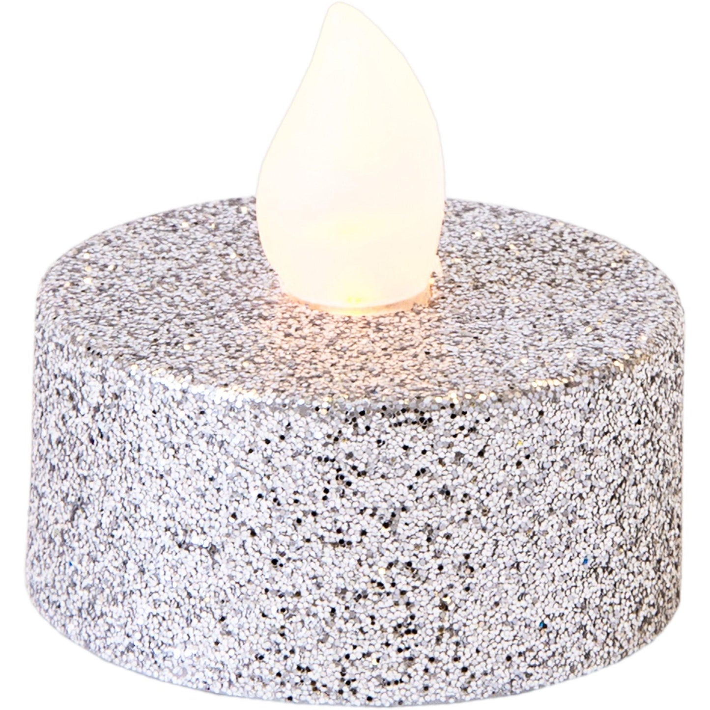variant-Glitter Silver Tealight Flameless LED Candles 10ct-680981