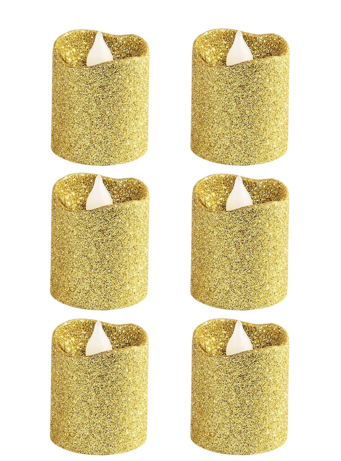 variant-Glitter Gold Votive Flameless LED Candles 6ct-680983