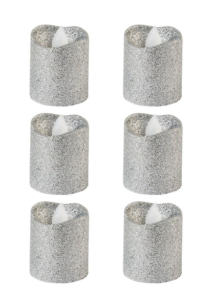 Glitter Votive Flameless LED Candles, 6ct, Assorted Colors