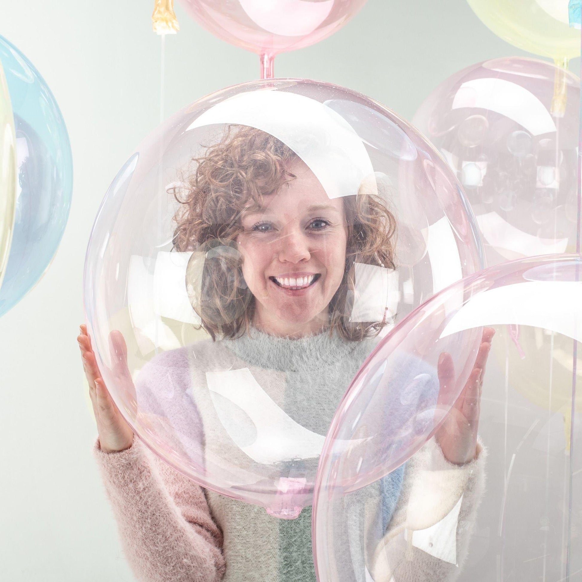 Clear Plastic Balloon, 18in - Crystal Clearz, Assorted Colors