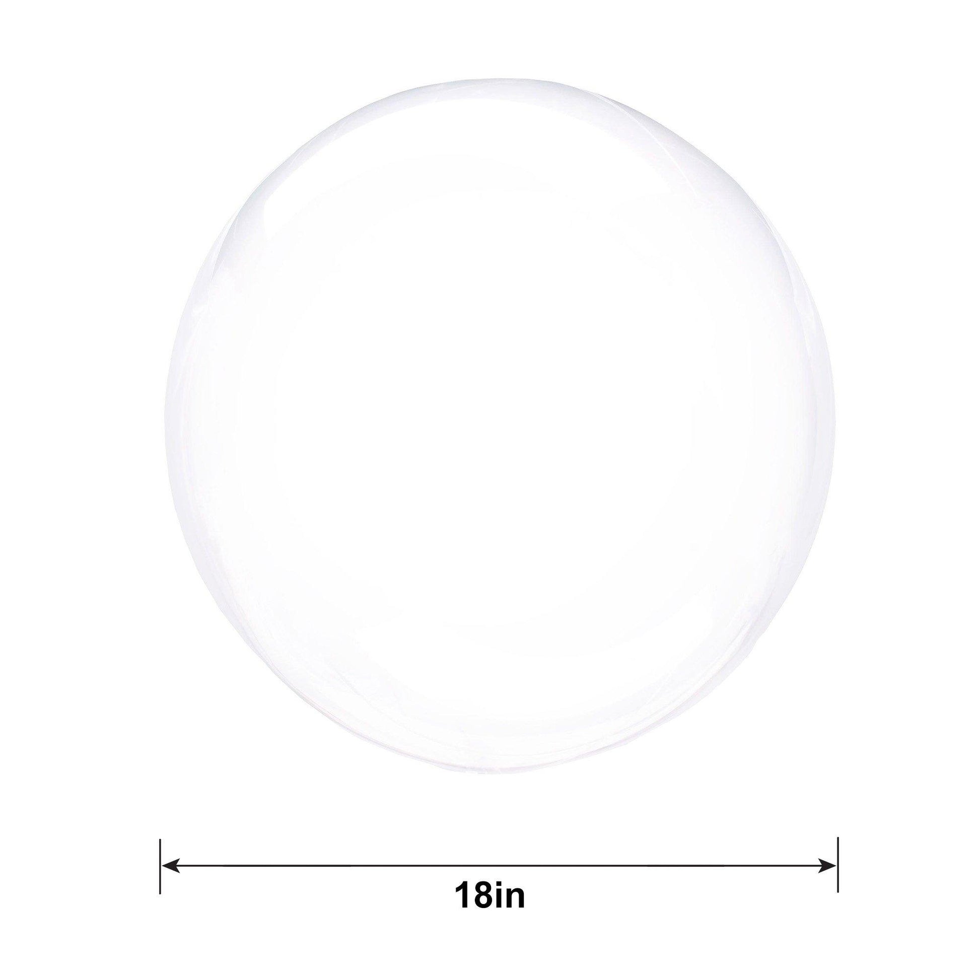 Clear Plastic Balloon, 18in - Crystal Clearz, Assorted Colors