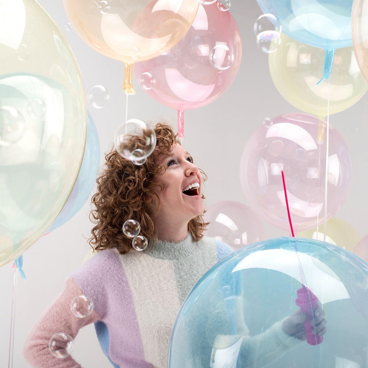 variant-Clear Pink Plastic Balloon, 18in - Crystal Clearz™-851089