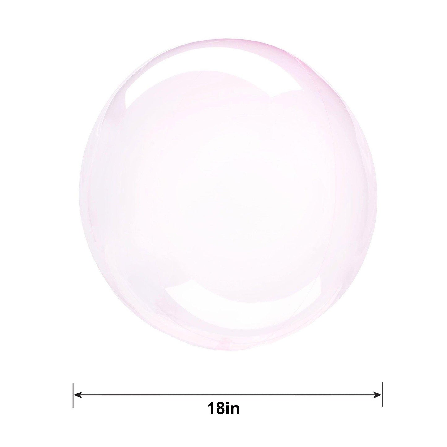 variant-Clear Pink Plastic Balloon, 18in - Crystal Clearz™-851089