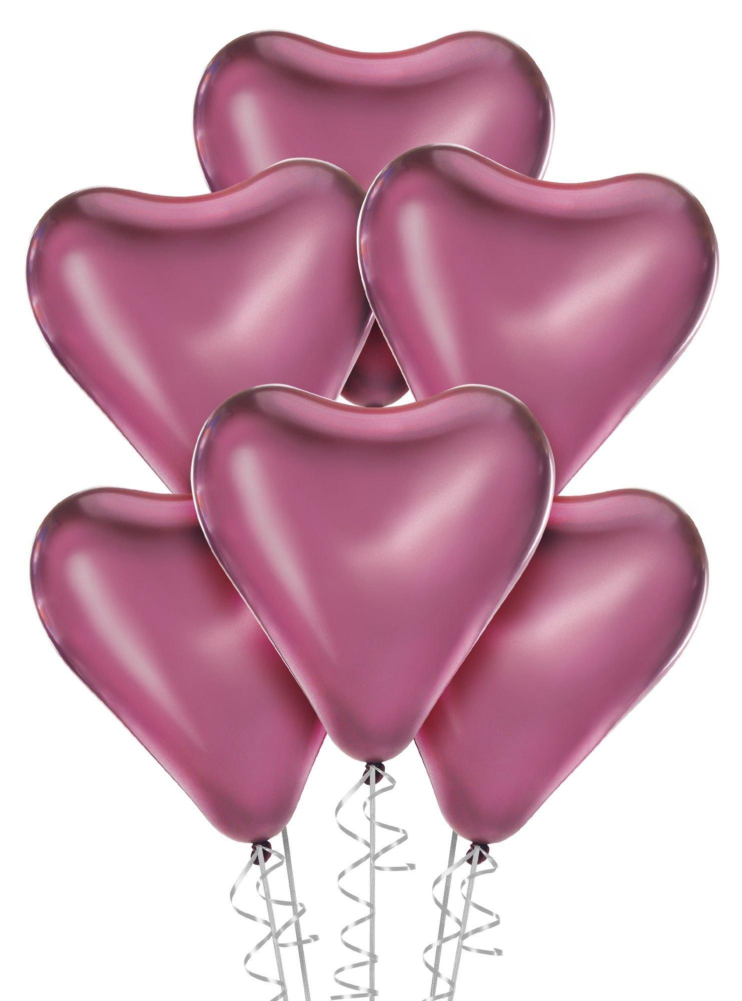 6ct, 12in, Metallic Chrome Satin Luxe Latex Balloons, Assorted Colors