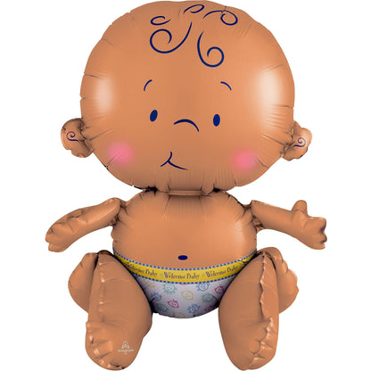 Air-Filled Sitting Welcome Baby Balloon,15in, Assorted Colors