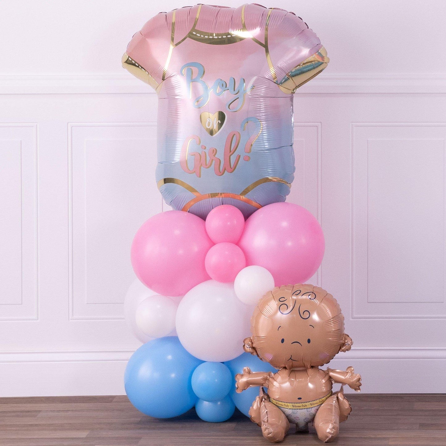 variant-Air-Filled Sitting Welcome Baby Balloon, 15in-910298